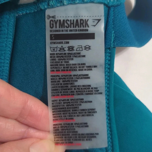 Gymshark Endurance High Support Sports Bra, Color Teal Size S - Picture 16 of 16